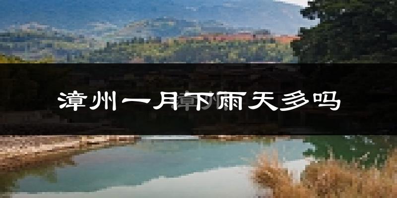 漳州一月下雨天多吗?漳州1月份降雨量多少?
